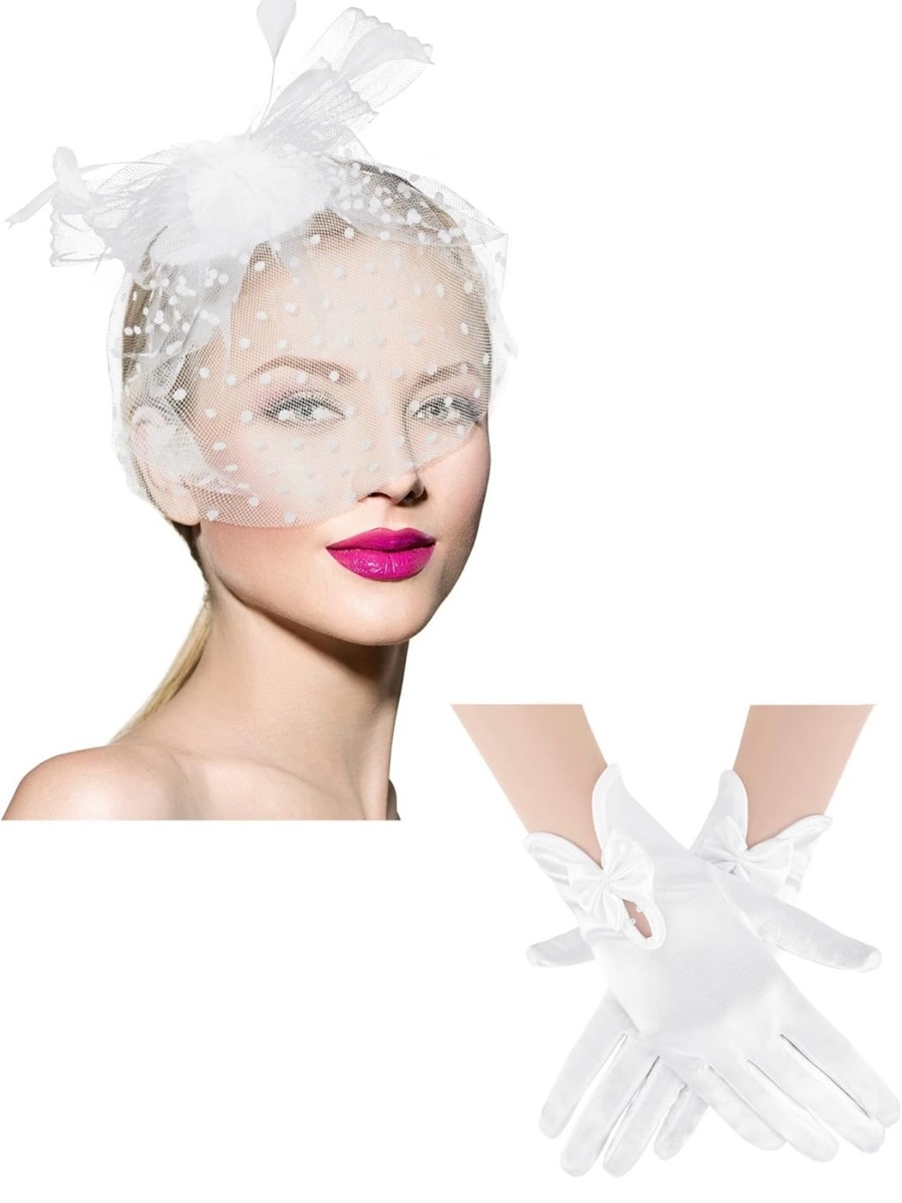 50s Fascinator Hat for Women Funeral Veil Hat Pillbox Cocktail